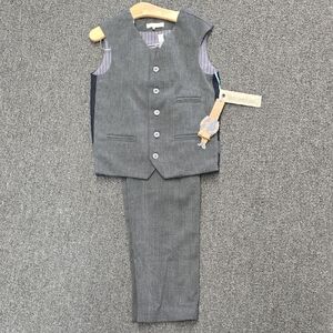Gray Kids Matching Vest and Pants Set